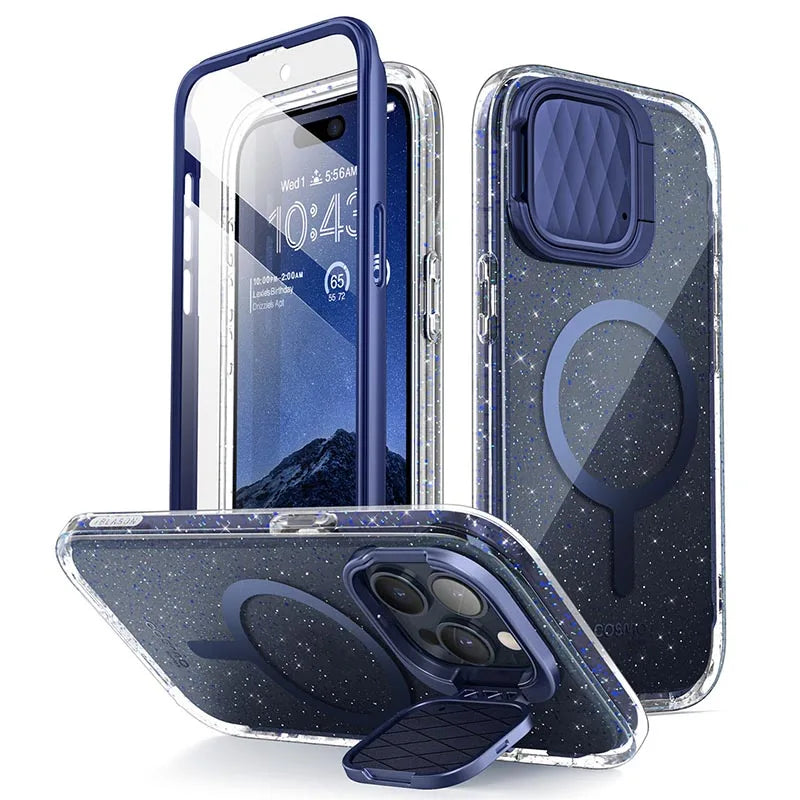 For iPhone 15 Pro Max Case 6.7" I-BLASON Cosmo Mag Stylish Full-Body Protective Case with Built-in Screen Protector Camera Cover