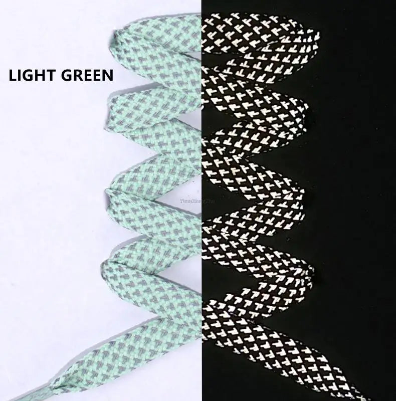 2026 New Reflective Shoe Laces Flat Shoelaces for Sneakers Colorful Reflective Laces Luminous Shoelace 100/120/140/160CM Strings