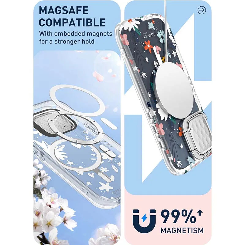 For iPhone 15 Pro Max Case 6.7" I-BLASON Cosmo Mag Stylish Full-Body Protective Case with Built-in Screen Protector Camera Cover