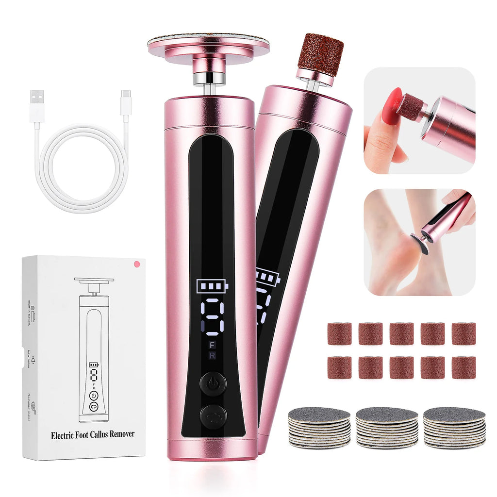 Electric Foot File Cuticle Callus Remover Machine Foot Dead Skin Electric Eliminator Pedicure Tools Heel Care Foot Grinder