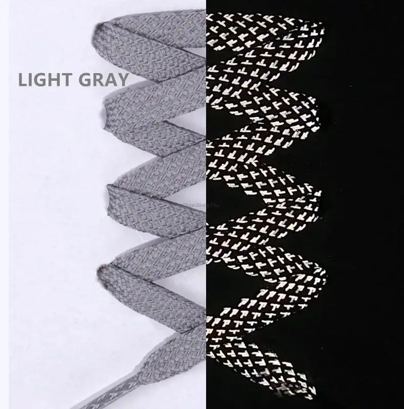 2026 New Reflective Shoe Laces Flat Shoelaces for Sneakers Colorful Reflective Laces Luminous Shoelace 100/120/140/160CM Strings