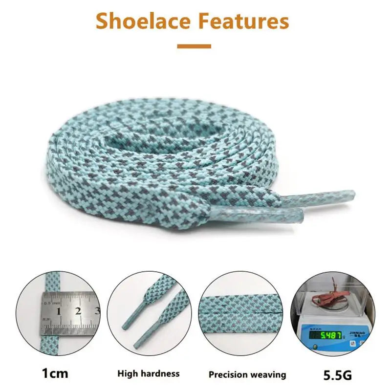 2026 New Reflective Shoe Laces Flat Shoelaces for Sneakers Colorful Reflective Laces Luminous Shoelace 100/120/140/160CM Strings